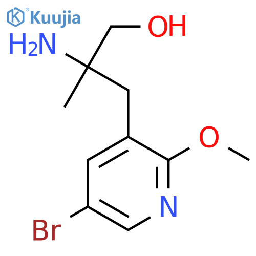 2-amino-3-(5-bromo-2-methoxypyridin-3-yl)-2-methylpropan-1-ol structure