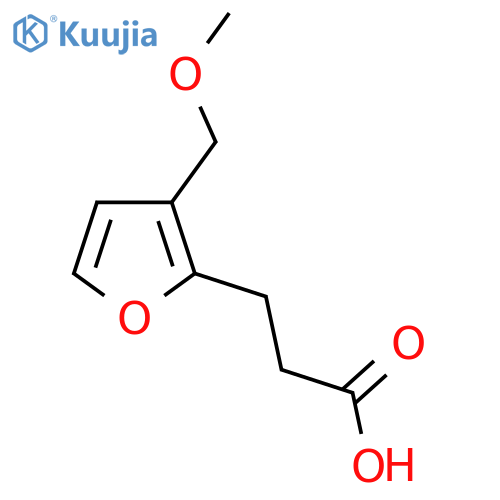 3-3-(methoxymethyl)furan-2-ylpropanoic acid structure