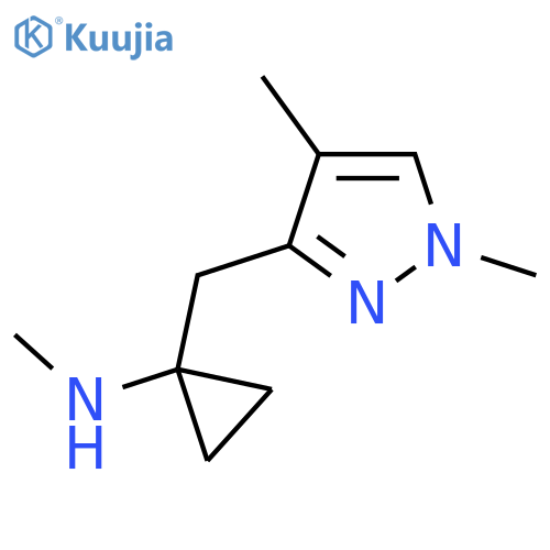 1-(1,4-dimethyl-1H-pyrazol-3-yl)methyl-N-methylcyclopropan-1-amine structure