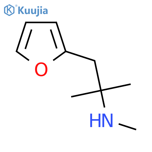 1-(furan-2-yl)-2-methylpropan-2-yl(methyl)amine structure