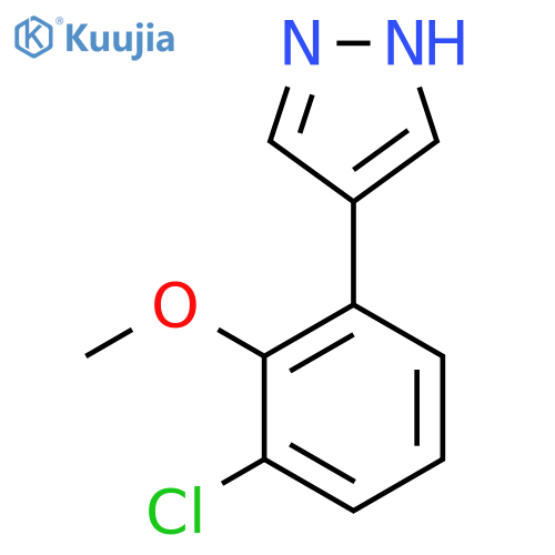4-(3-chloro-2-methoxyphenyl)-1H-pyrazole structure