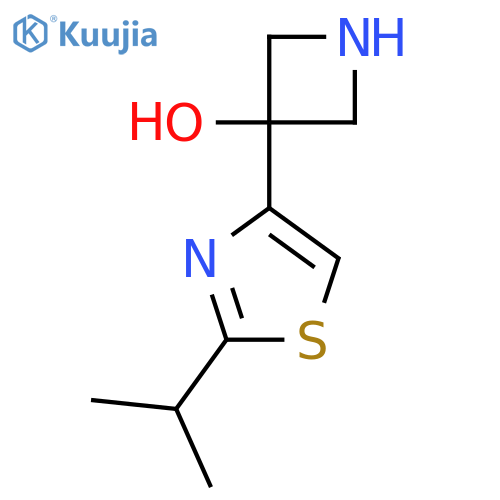 3-2-(propan-2-yl)-1,3-thiazol-4-ylazetidin-3-ol structure