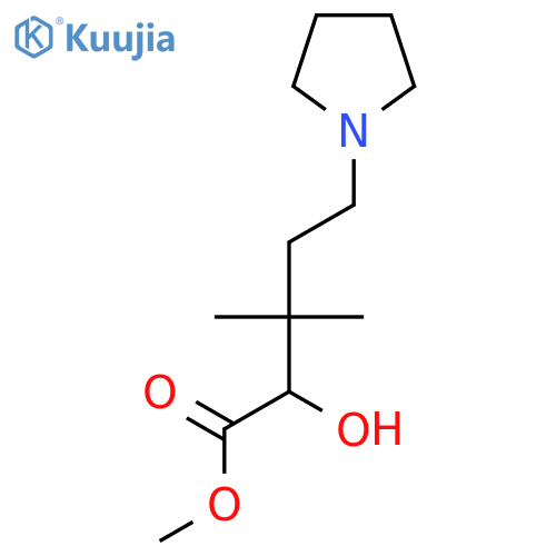 Methyl 2-hydroxy-3,3-dimethyl-5-(pyrrolidin-1-yl)pentanoate structure
