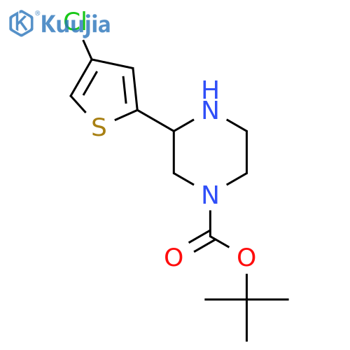 tert-butyl 3-(4-chlorothiophen-2-yl)piperazine-1-carboxylate structure