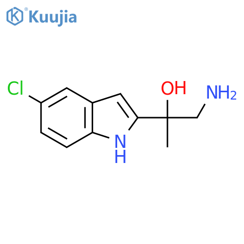 1-amino-2-(5-chloro-1H-indol-2-yl)propan-2-ol structure