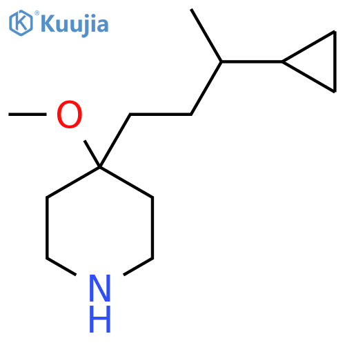 4-(3-cyclopropylbutyl)-4-methoxypiperidine structure