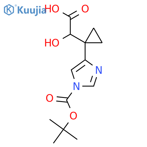 2-(1-{1-(tert-butoxy)carbonyl-1H-imidazol-4-yl}cyclopropyl)-2-hydroxyacetic acid structure