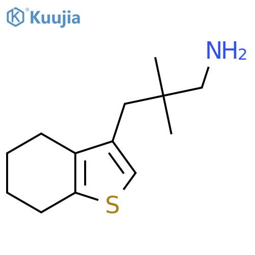2,2-dimethyl-3-(4,5,6,7-tetrahydro-1-benzothiophen-3-yl)propan-1-amine structure