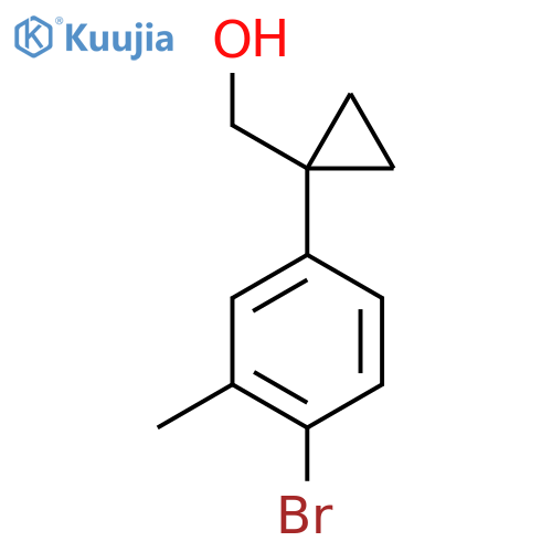 1-(4-bromo-3-methylphenyl)cyclopropylmethanol structure