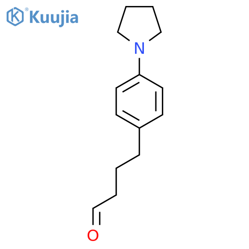 4-4-(pyrrolidin-1-yl)phenylbutanal structure
