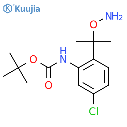 tert-butyl N-{2-2-(aminooxy)propan-2-yl-5-chlorophenyl}carbamate structure