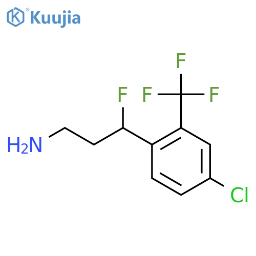 3-4-chloro-2-(trifluoromethyl)phenyl-3-fluoropropan-1-amine structure