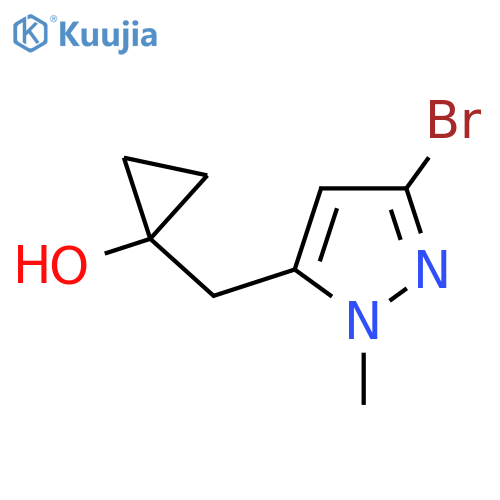 1-[(3-bromo-1-methyl-1H-pyrazol-5-yl)methyl]cyclopropan-1-ol structure