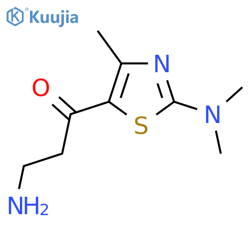 3-amino-1-2-(dimethylamino)-4-methyl-1,3-thiazol-5-ylpropan-1-one structure