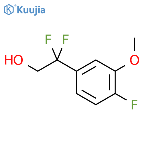 2,2-difluoro-2-(4-fluoro-3-methoxyphenyl)ethan-1-ol structure