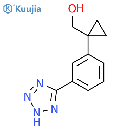 {1-3-(1H-1,2,3,4-tetrazol-5-yl)phenylcyclopropyl}methanol structure