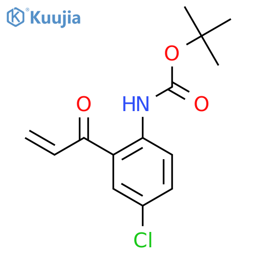tert-butyl N-[4-chloro-2-(prop-2-enoyl)phenyl]carbamate structure