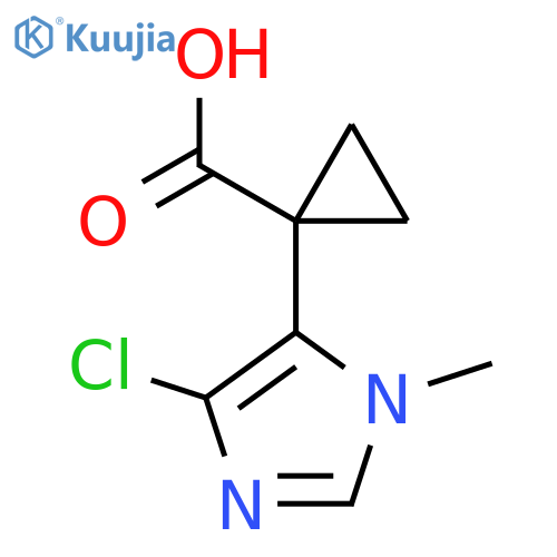 1-(4-chloro-1-methyl-1H-imidazol-5-yl)cyclopropane-1-carboxylic acid structure