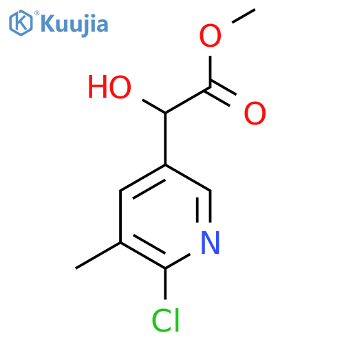 methyl 2-(6-chloro-5-methylpyridin-3-yl)-2-hydroxyacetate structure