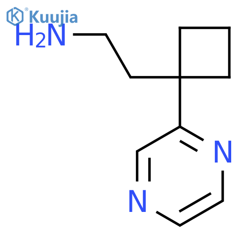 2-1-(pyrazin-2-yl)cyclobutylethan-1-amine structure