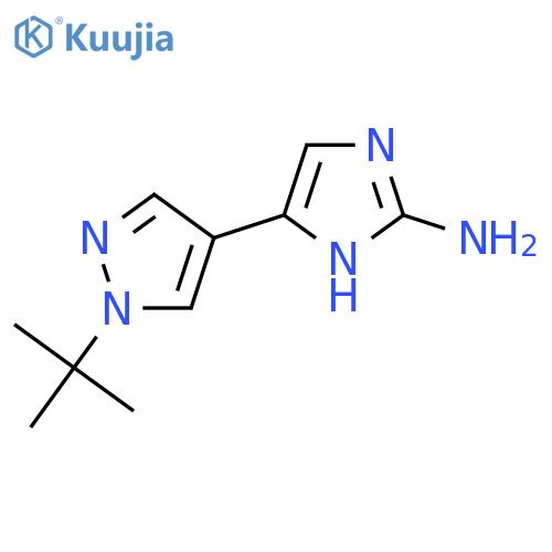5-(1-tert-butyl-1H-pyrazol-4-yl)-1H-imidazol-2-amine structure