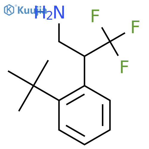 2-(2-tert-butylphenyl)-3,3,3-trifluoropropan-1-amine structure