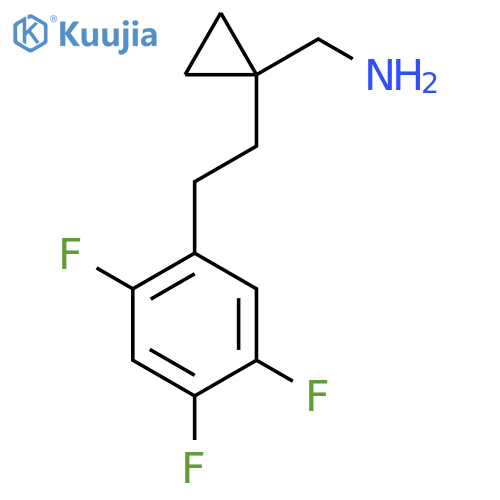{1-2-(2,4,5-trifluorophenyl)ethylcyclopropyl}methanamine structure