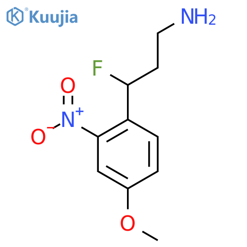 3-fluoro-3-(4-methoxy-2-nitrophenyl)propan-1-amine structure
