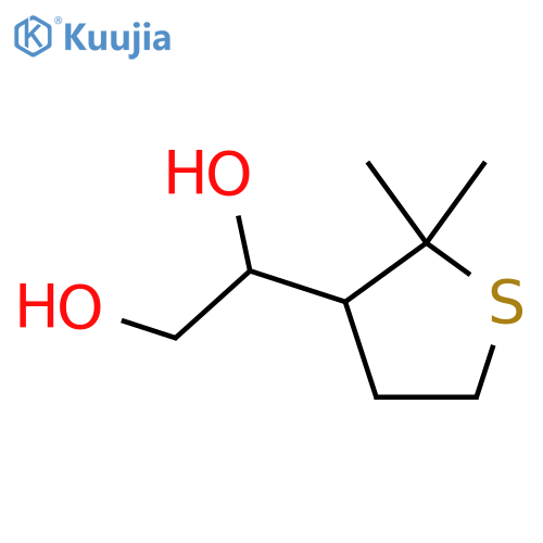 1-(2,2-dimethylthiolan-3-yl)ethane-1,2-diol structure