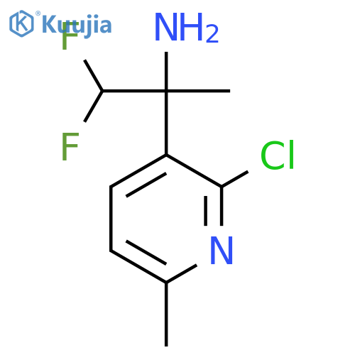 2-(2-chloro-6-methylpyridin-3-yl)-1,1-difluoropropan-2-amine structure
