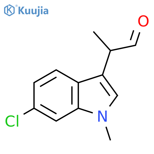 2-(6-chloro-1-methyl-1H-indol-3-yl)propanal structure