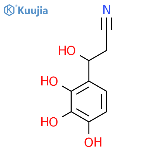 3-hydroxy-3-(2,3,4-trihydroxyphenyl)propanenitrile structure