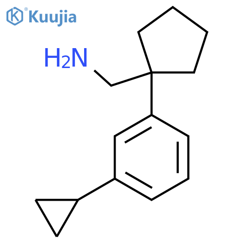 1-(3-cyclopropylphenyl)cyclopentylmethanamine structure
