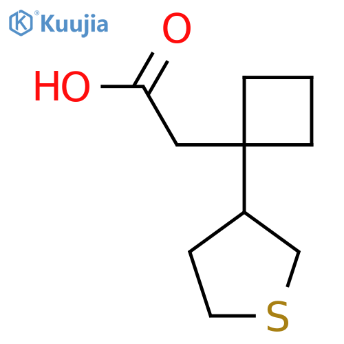2-1-(thiolan-3-yl)cyclobutylacetic acid structure