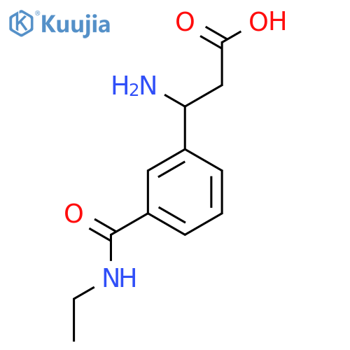 3-amino-3-3-(ethylcarbamoyl)phenylpropanoic acid structure