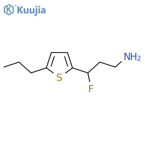 3-fluoro-3-(5-propylthiophen-2-yl)propan-1-amine structure