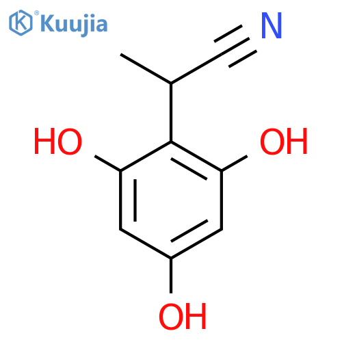 2-(2,4,6-trihydroxyphenyl)propanenitrile structure