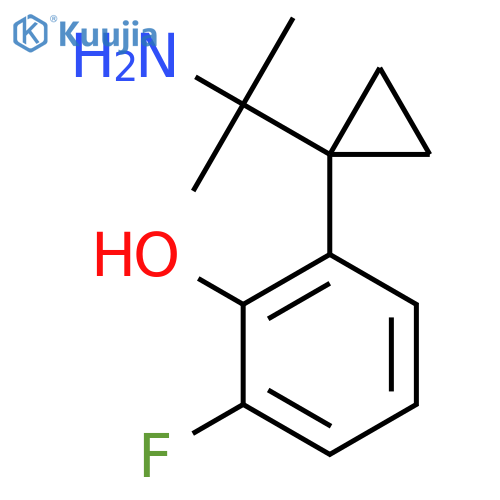 2-1-(2-aminopropan-2-yl)cyclopropyl-6-fluorophenol structure