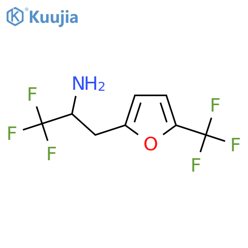 1,1,1-trifluoro-3-5-(trifluoromethyl)furan-2-ylpropan-2-amine structure
