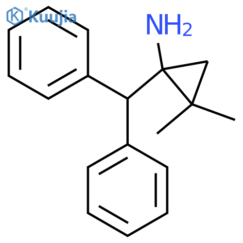 1-(diphenylmethyl)-2,2-dimethylcyclopropan-1-amine structure