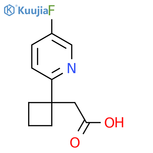 2-1-(5-fluoropyridin-2-yl)cyclobutylacetic acid structure