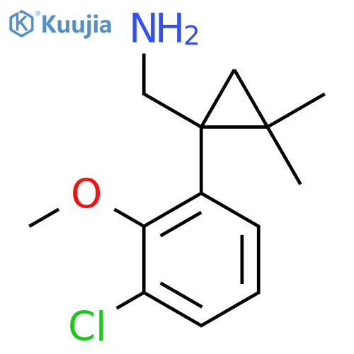 1-(3-chloro-2-methoxyphenyl)-2,2-dimethylcyclopropylmethanamine structure