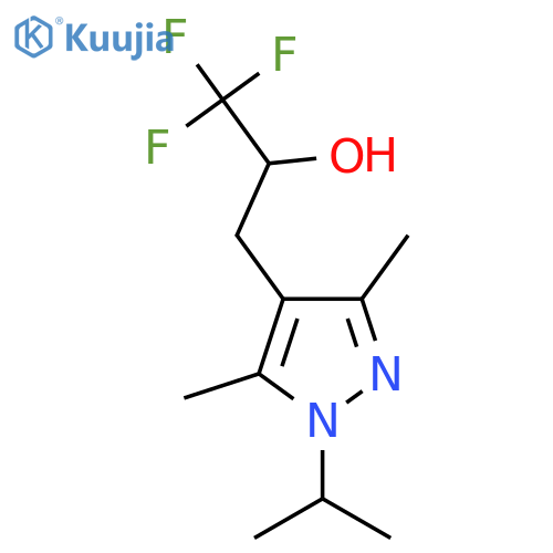 3-3,5-dimethyl-1-(propan-2-yl)-1H-pyrazol-4-yl-1,1,1-trifluoropropan-2-ol structure