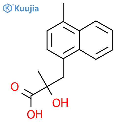 2-hydroxy-2-methyl-3-(4-methylnaphthalen-1-yl)propanoic acid structure