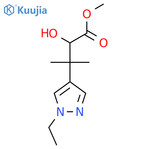 methyl 3-(1-ethyl-1H-pyrazol-4-yl)-2-hydroxy-3-methylbutanoate structure