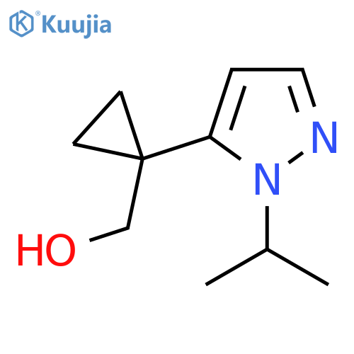 {1-1-(propan-2-yl)-1H-pyrazol-5-ylcyclopropyl}methanol structure