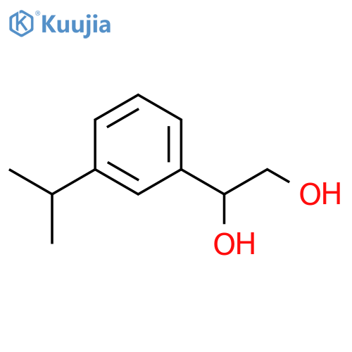 1-3-(propan-2-yl)phenylethane-1,2-diol structure