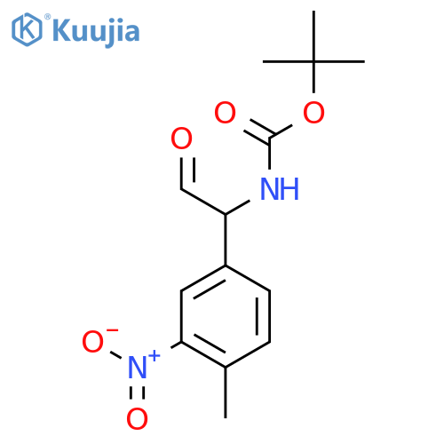 tert-butyl N-1-(4-methyl-3-nitrophenyl)-2-oxoethylcarbamate structure