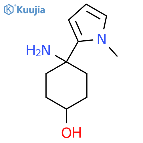 4-amino-4-(1-methyl-1H-pyrrol-2-yl)cyclohexan-1-ol structure
