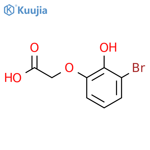 2-(3-bromo-2-hydroxyphenoxy)acetic acid structure